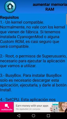 Aumentar memoria RAM interna (copy) android App screenshot 1