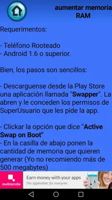 Aumentar memoria RAM interna (copy) android App screenshot 2